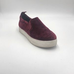 Circus By Sam Edelman  Dark Cranberry Velvet Slip-on Sneaker